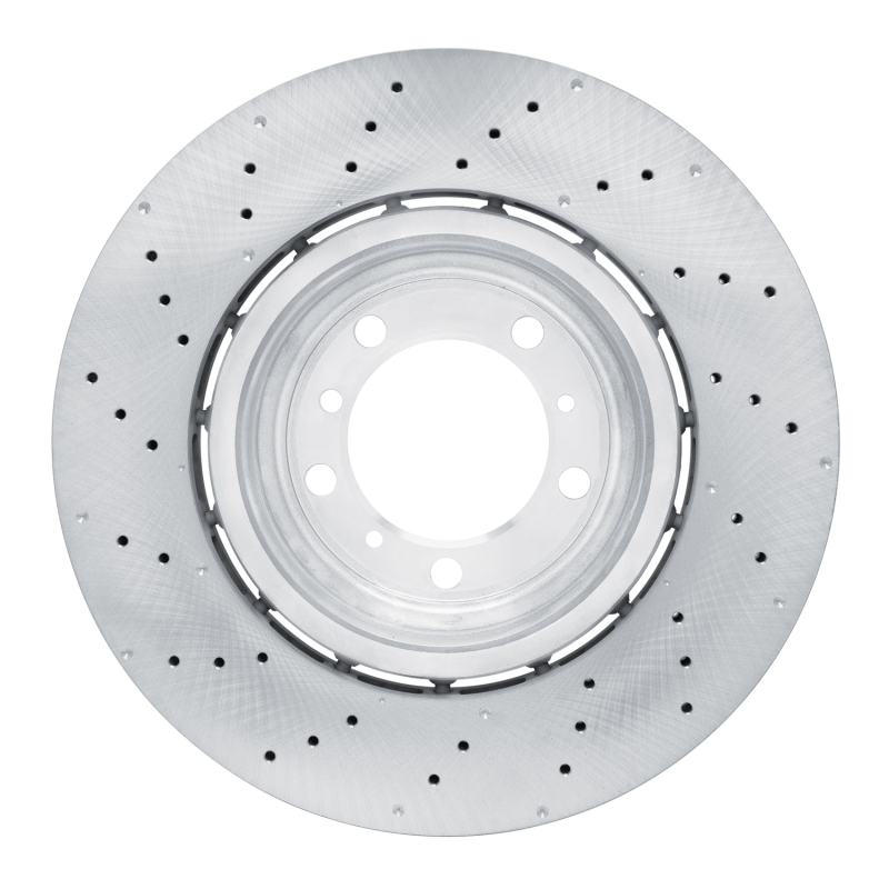 Porsche 911 Brake Rotor (1) - Right Rear - R1 Concepts - Drilled Carbon Alloy GeoMET - `10-`11